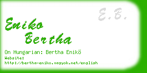 eniko bertha business card